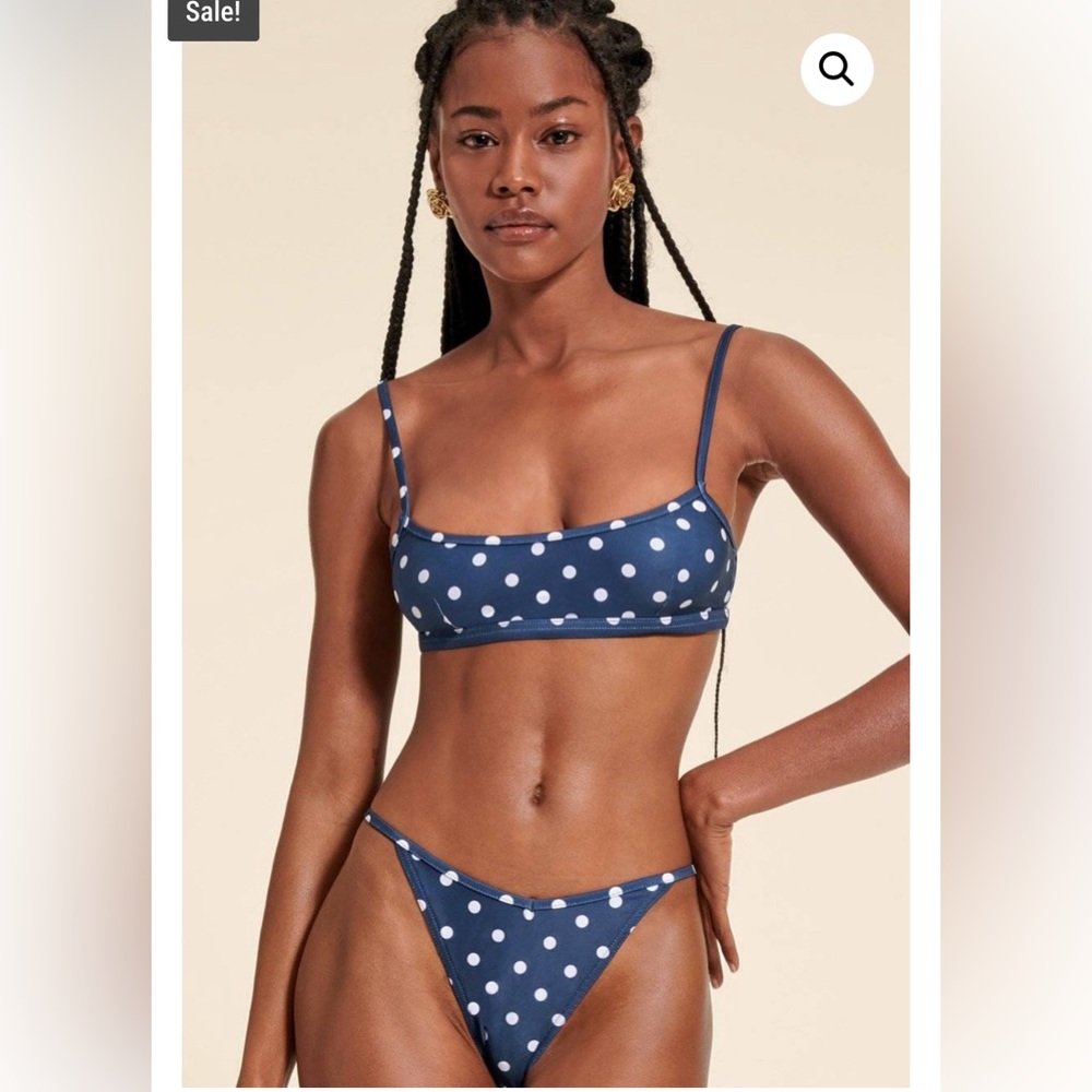 Rouje Blue Polkie dot bikini size 36